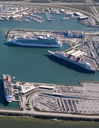 port canaveral cruise port aerial view